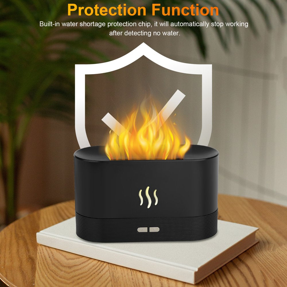 Flame Air Humidifier Essential Oil Diffuser for Home, Office, Spa, Gym