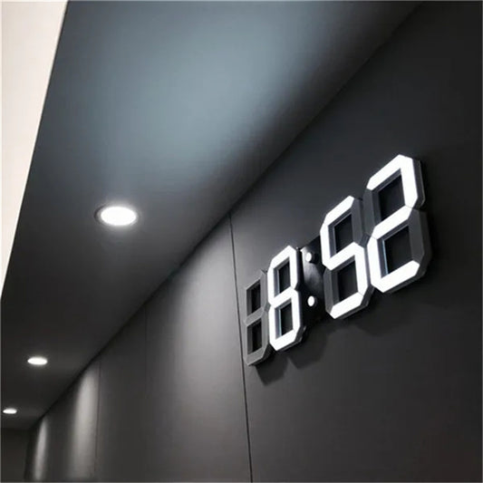 3D LED digital wall clock