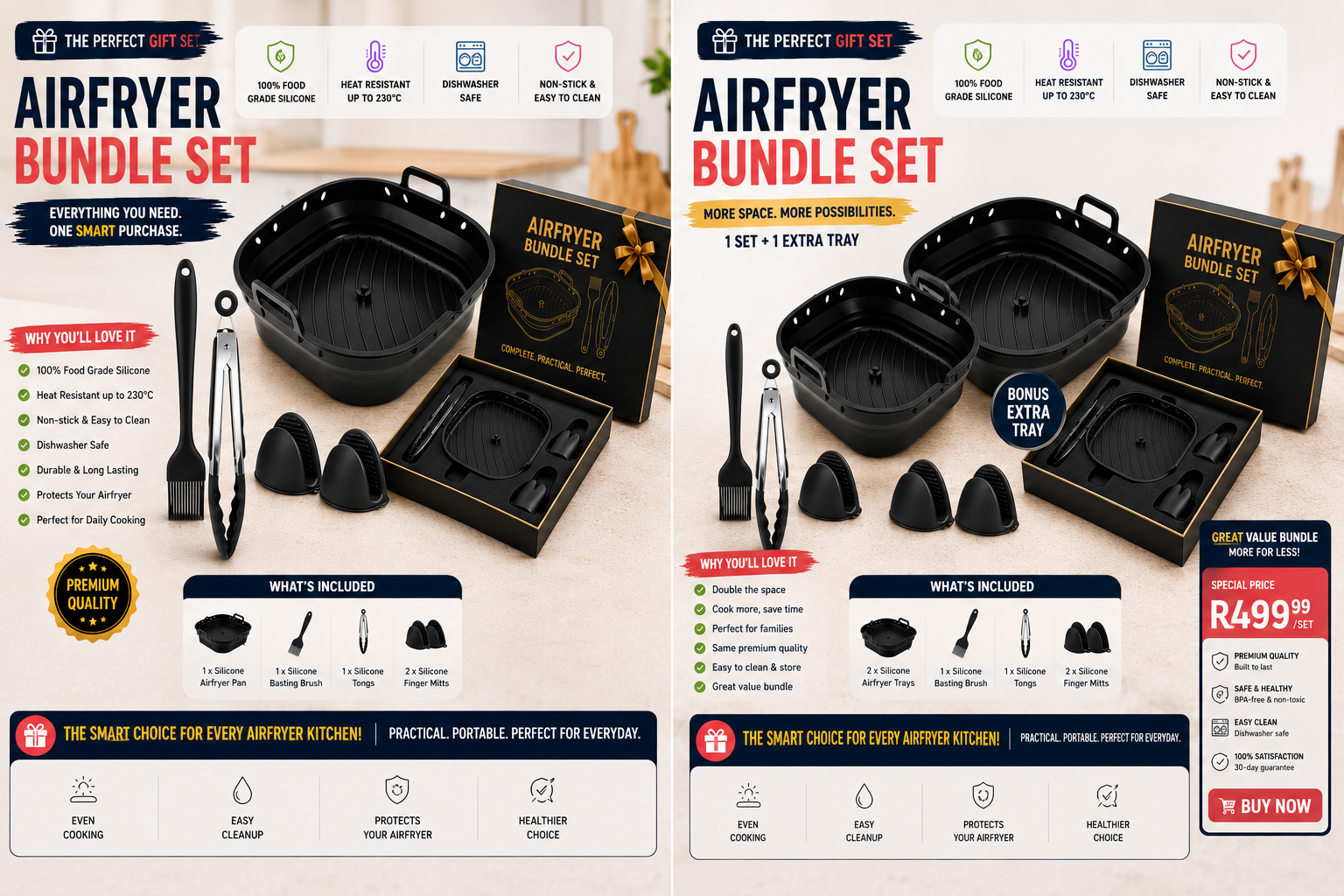 TaliKaya Air Fryer Complete Kitchen Bundle + Extra Tray - Image 2