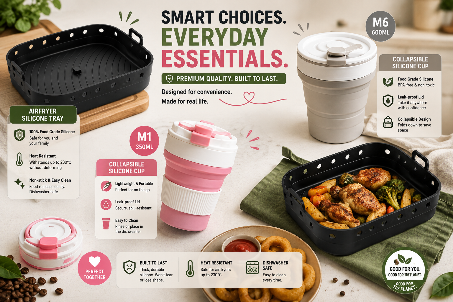 Silicone air fryer accessories