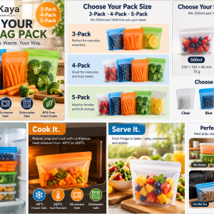 TaliKaya Build Your Silicone Food Bag Pack